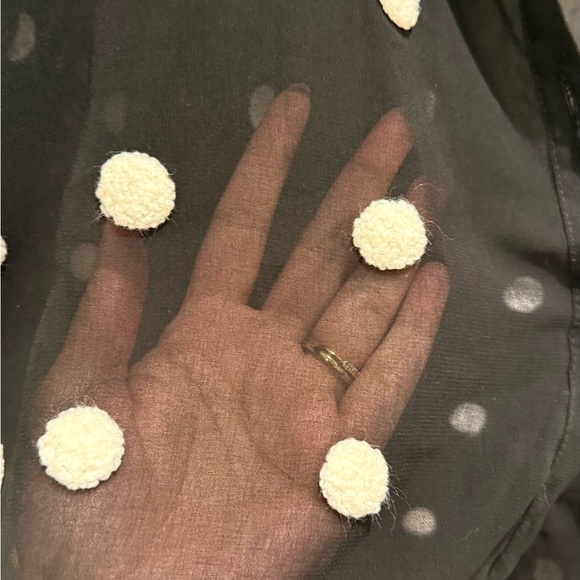 Zara Black and White Polka Dot Blouse - Picture 5 of 5